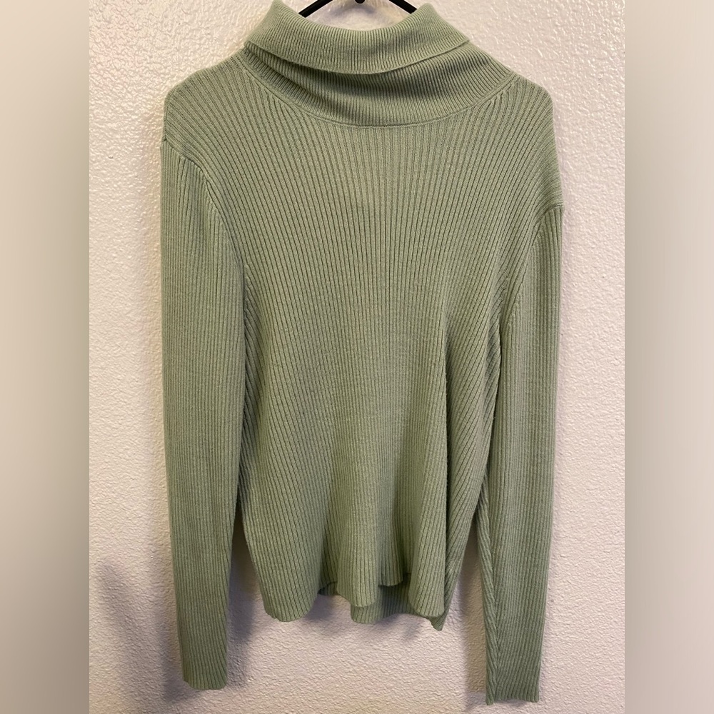 Sage Green Lightweight Turtleneck
